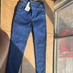 High Rise Blue Jeans for Women TISSINI